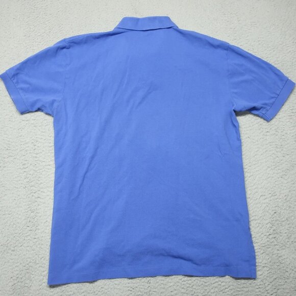 Polo Ralph Lauren Shirt Men Large Blue Polo with Pink Pony Casual Cotton - Picture 5 of 9